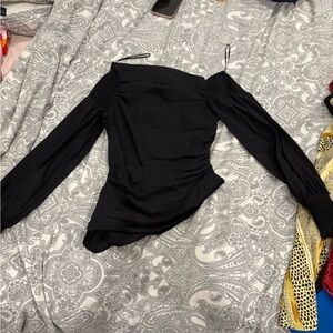 Zara Black Asymmetrical Blouse